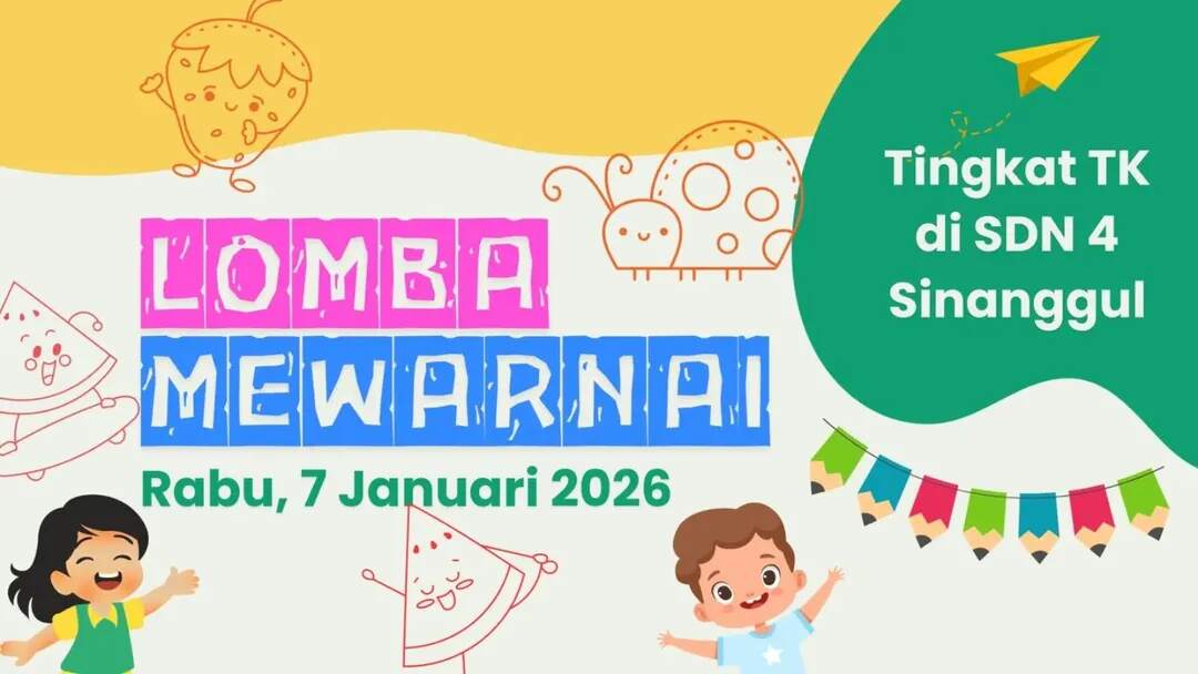 SDN 4 Sinanggul Gelar Lomba Mewarnai Tingkat TK
